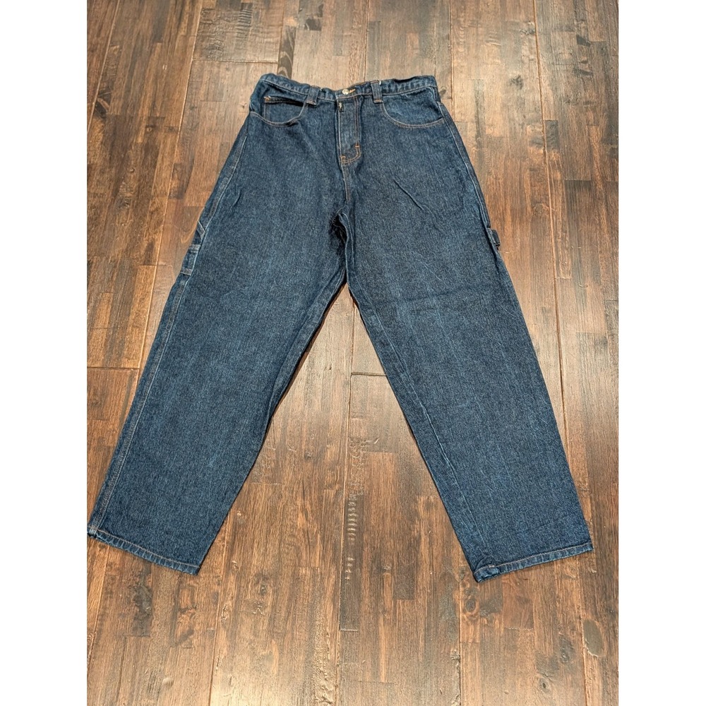 Vintage Sean John Jeans 34x32 Blue‎ Carpenter Hammer Loop Utility Dark Wash Y2K